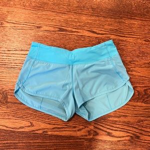 Lululemon run speed shorts 2.5 (short length)